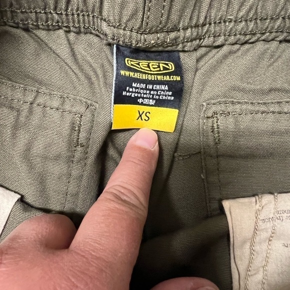 NWT Keen Inc Womens Olive Green Khaki Washed Canvas Slacker Short Size XS - Picture 8 of 9